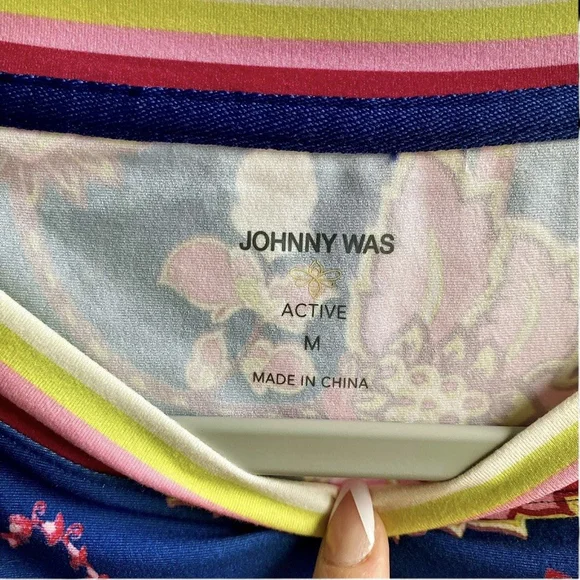 Johnny Was Bee Active Kimono Sleeve Swing Tee Top Montreux Women’s S NWT - Picture 4 of 5